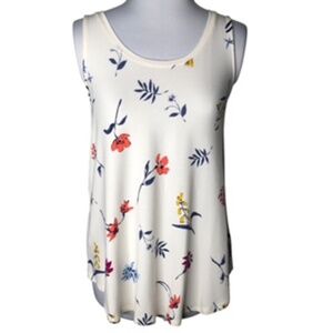 NWOT Old Navy Floral Print Sleeveless Swing Bottom Tank Top Size S